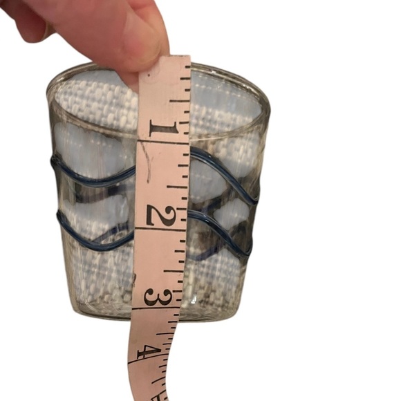 Mariposa Applique Blue Double Old-Fashioned Cocktail Glasses Set Of 2 - Picture 9 of 10